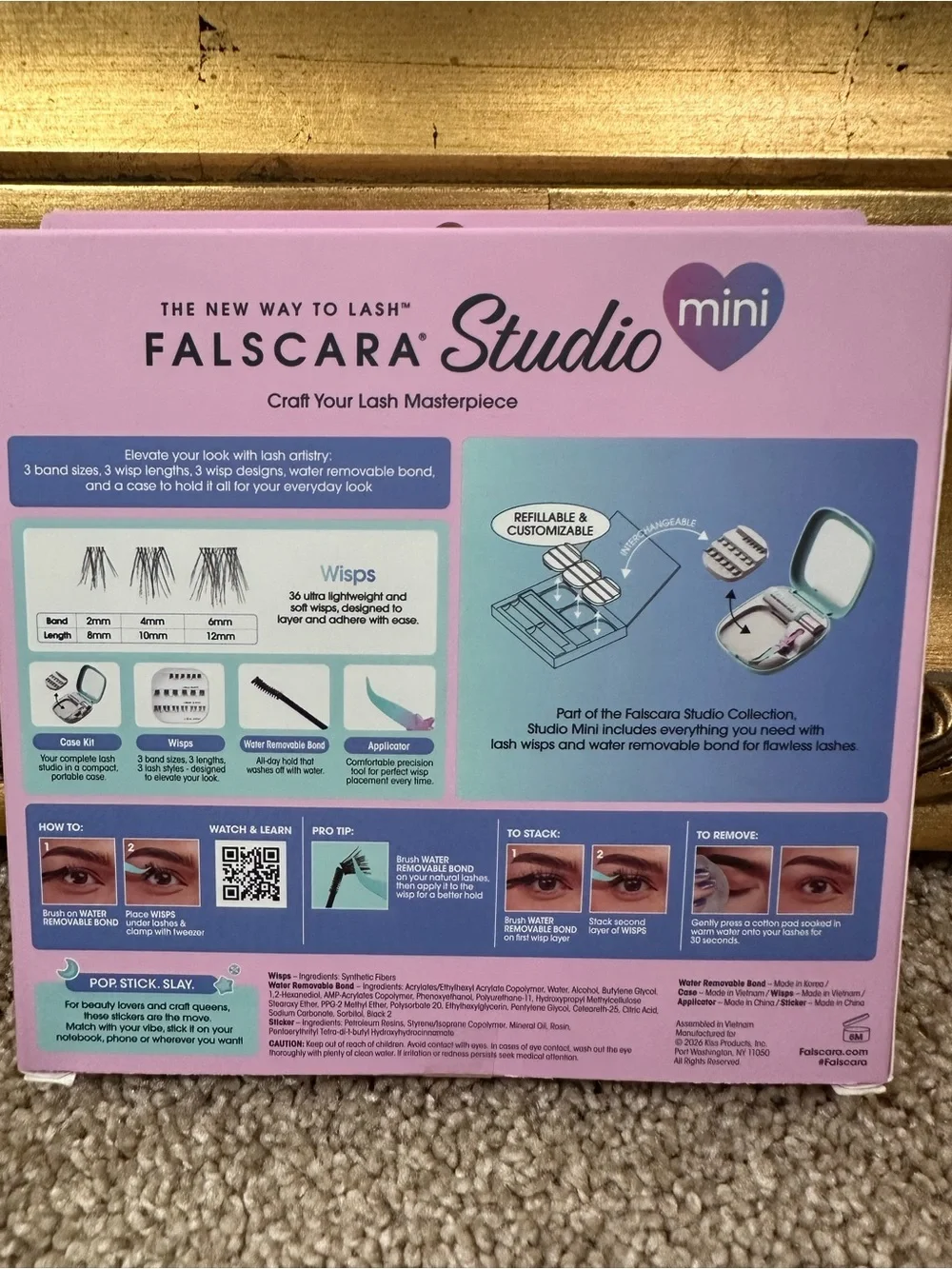 NIB Kiss Falscara Studio All-In-One Lash Extension Kit 24429 Classic Volume